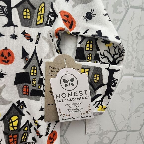 Lot of two Halloween Honest Organic Cotton Footed Pajamas - Picture 12 of 15